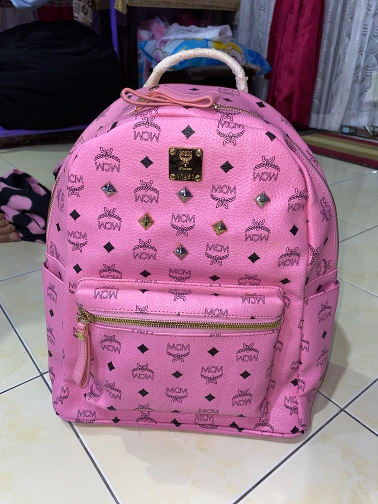 Fake pink sale mcm backpack