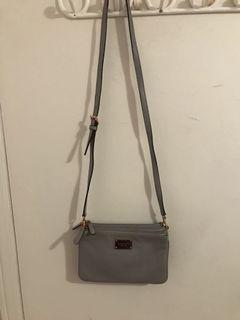 Michael Kors Grey Triple Zip Crossbody Bag