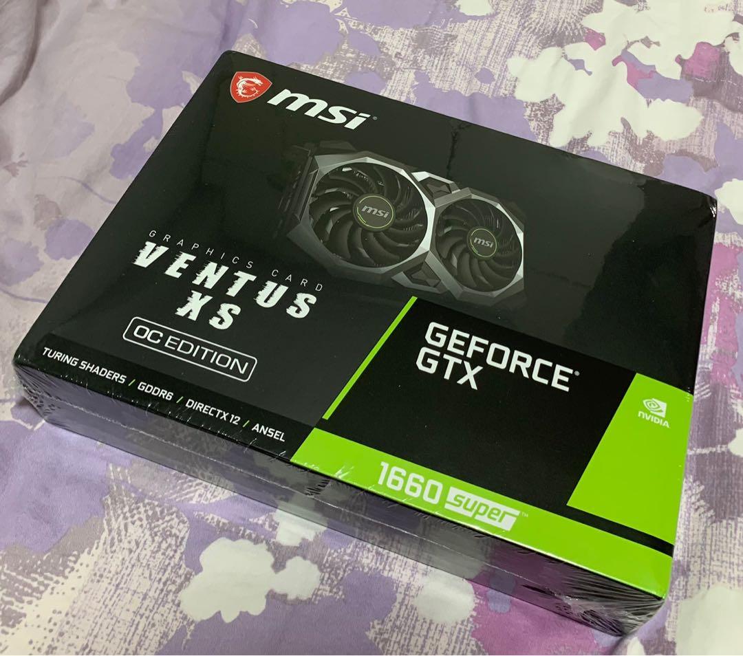 MSI Gaming GeForce GTX 1660 Super 192-bit HDMI/DP 6GB GDRR6 HDCP Support  DirectX 12 Dual Fan VR Ready OC Graphics Card (GTX 1660 Super VENTUS XS OC)
