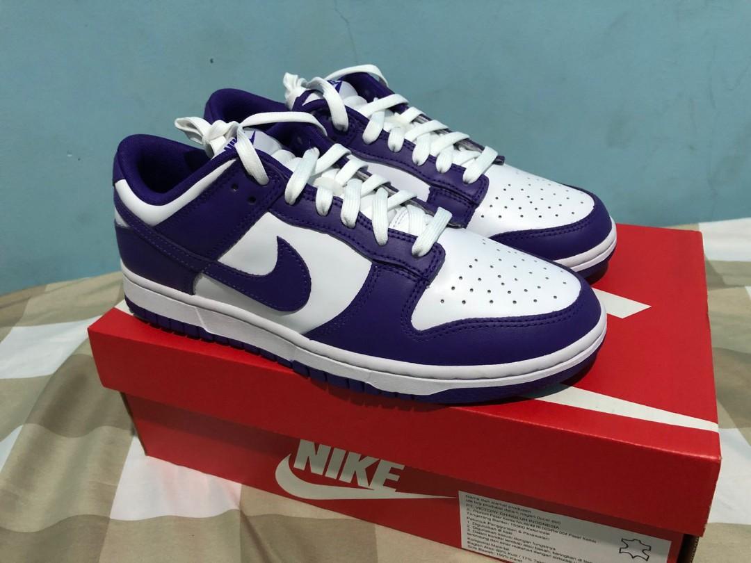 Nike Dunk Court Purple Low Fesyen Pria Sepatu Sneakers di Carousell
