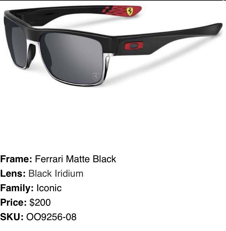 Oakley twoface ferrari shop sunglasses