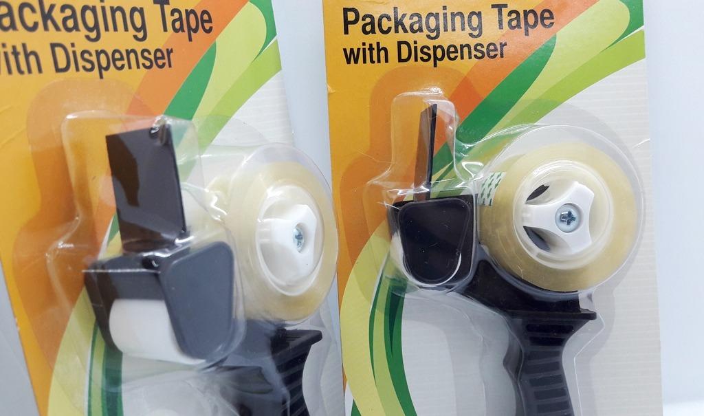 Packaging Tapes + Dispensers (Category: Craft Supplies & Tools) located in Quezon City. Submitted by mondy_mond (Listing ID 1142983486, Image 1). Description: These Packaging Tapes + Dispensers... *PhP99 each *Handy, lightweight, portable, convenient, easy to use *Refillable dispenser *Compatible with 1.9 centimeter (approx.) wide adhesive tapes *Great for mailing, sealing packages, & securing things together.