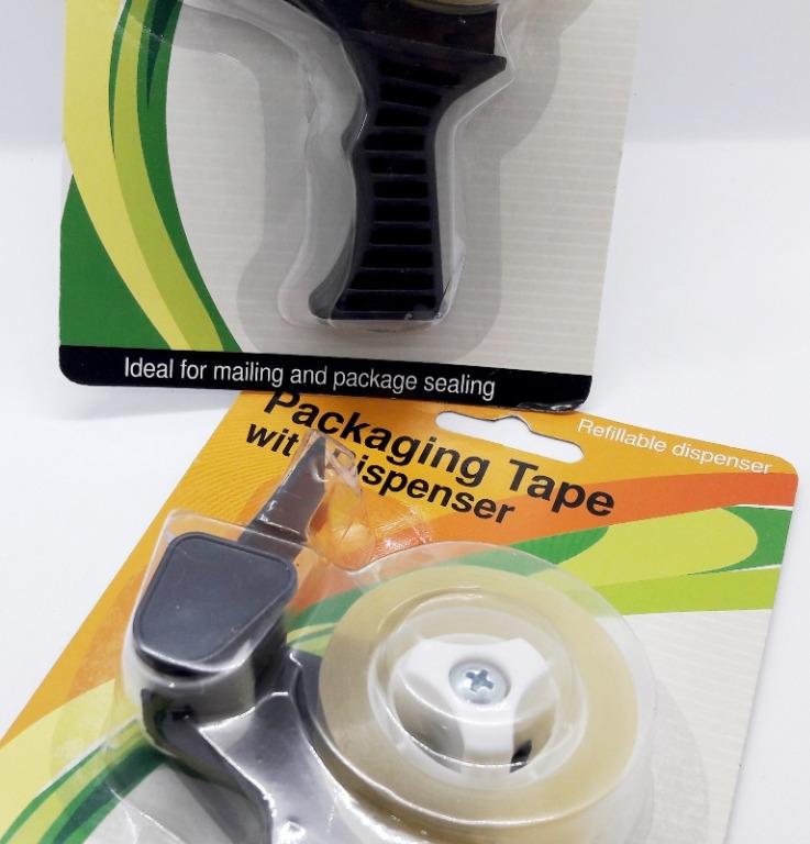 Packaging Tapes + Dispensers (Category: Craft Supplies & Tools) located in Quezon City. Submitted by mondy_mond (Listing ID 1142983486, Image 3). Description: These Packaging Tapes + Dispensers... *PhP99 each *Handy, lightweight, portable, convenient, easy to use *Refillable dispenser *Compatible with 1.9 centimeter (approx.) wide adhesive tapes *Great for mailing, sealing packages, & securing things together.