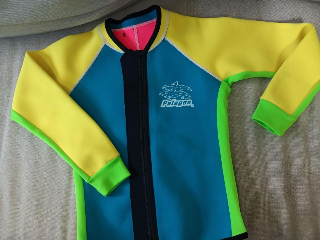 Pelagos Thermal Swim Jacket Size 8 for kids, Men's Fashion, Tops & Sets