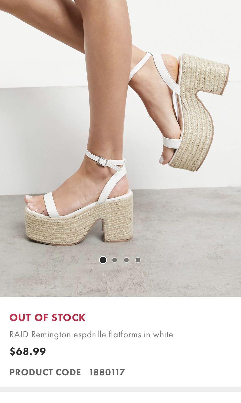 White espadrille new arrivals flatform