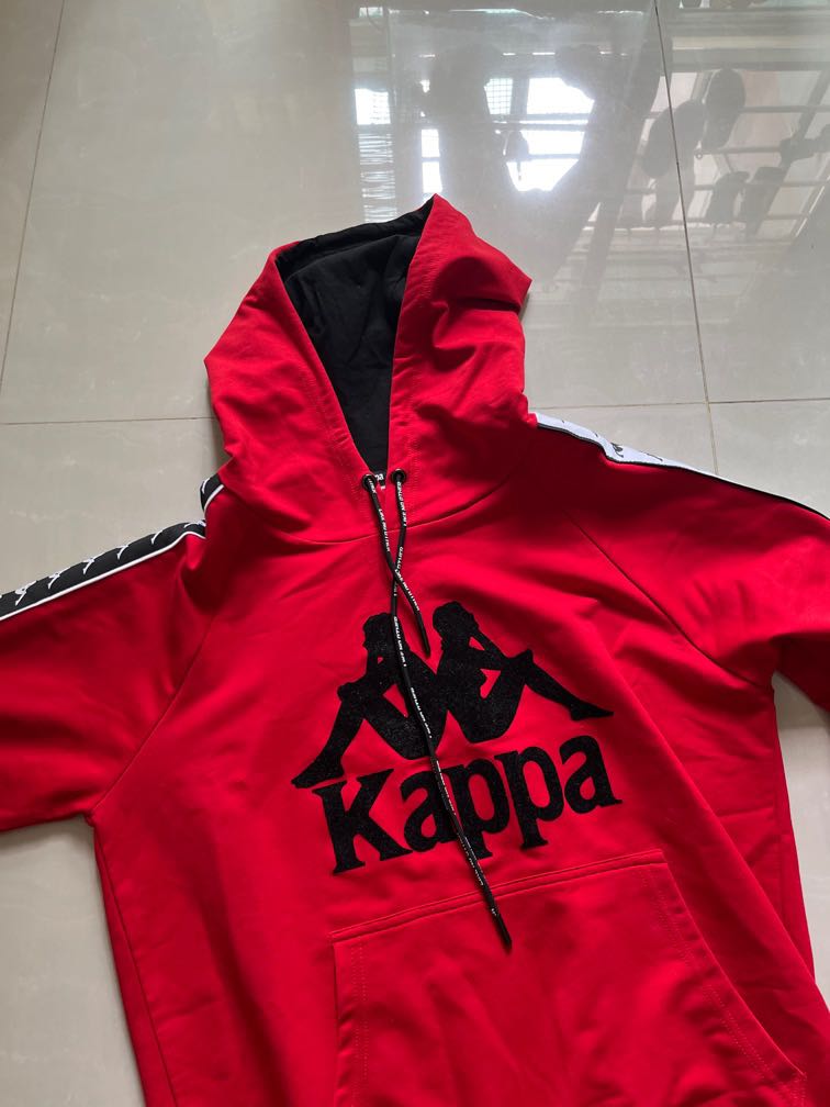 red kappa hoodie