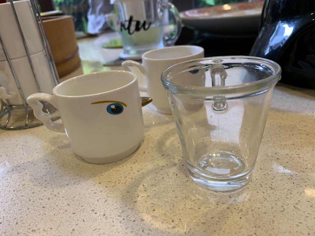 To go by this week!! Set of 4 cute espresso cups with stand, Furniture