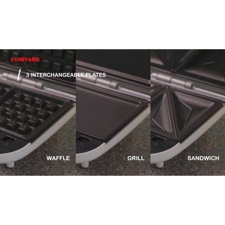 Snack Maker (Interchangeable plates Waffle, Sandwich & Grill), TV & Home Appliances, Kitchen