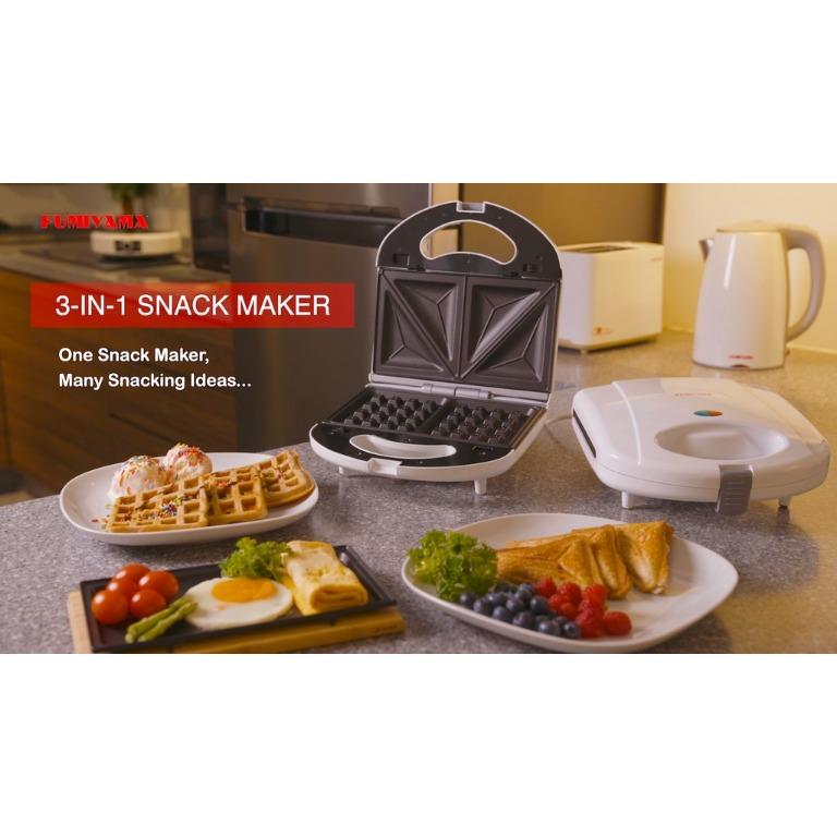 Snack Maker (Interchangeable plates Waffle, Sandwich & Grill), TV & Home Appliances, Kitchen