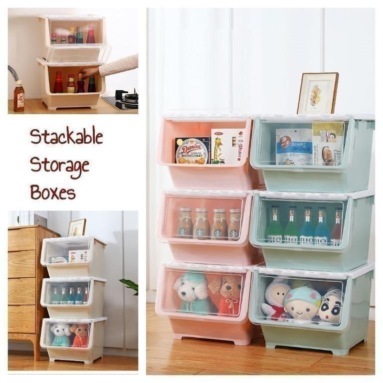 Stackable Storage Box, Furniture & Home Living, Furniture, Shelves ...