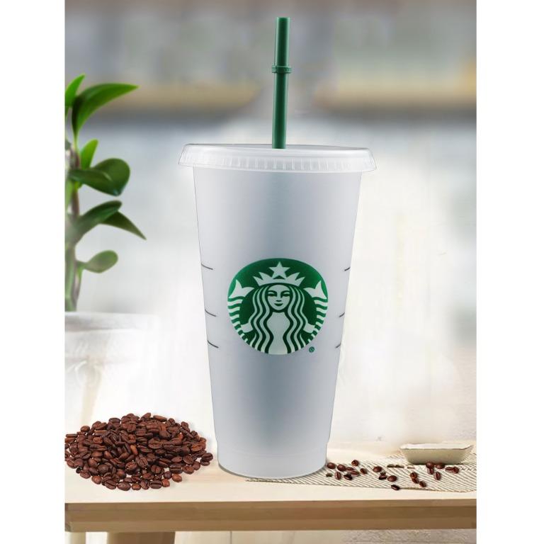 Reusable Cold Cup Tumbler - Frosted w/ Lid & Straw 24oz- Starbucks