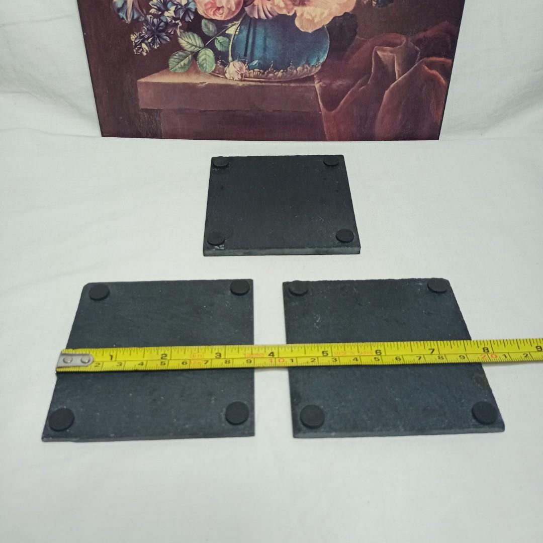 STONE SLATE PLATE / COASTER (Category: Coffee & Tea Tableware) located in Makati City. Submitted by nyxhemera26 (Listing ID 1143069935, Image 3). Description: STONE SLATE PLATE / COASTER • 1 WITH SMALL CHIP (PLEASE SEE PHOTO) • LAST PHOTO IS FOR REFERENCE ONLY.
