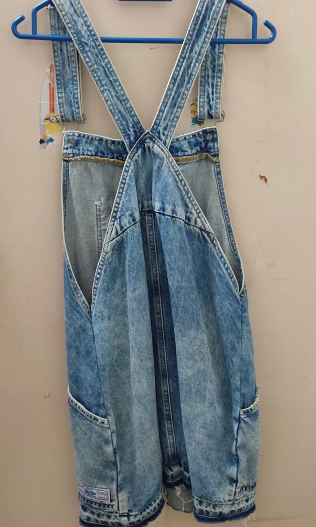 Superdry denim dungaree dress top