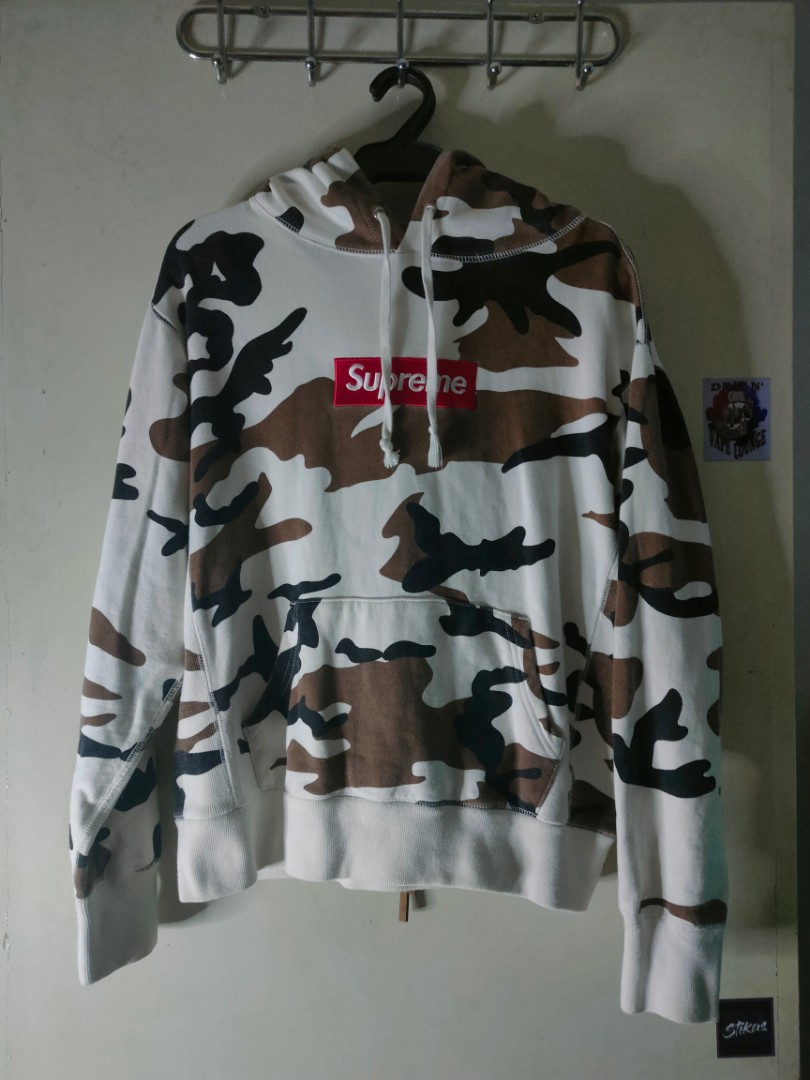 Supreme Camo Hoodie (HQR/off), Men's Fashion, Tops & Sets, Hoodies on  Carousell