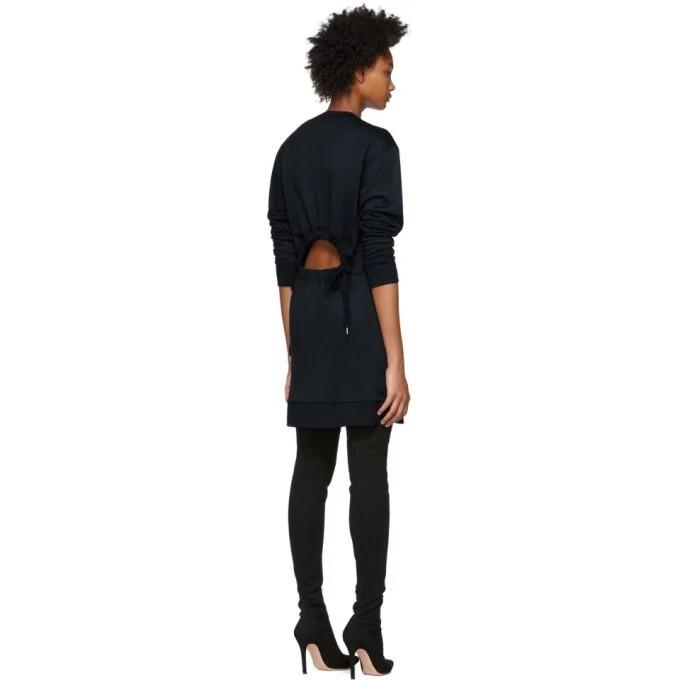 Tibi open top back sweatshirt dress