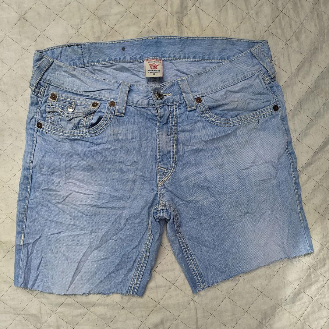 TRUE RELIGION CUT OFF JEANS, Men's 