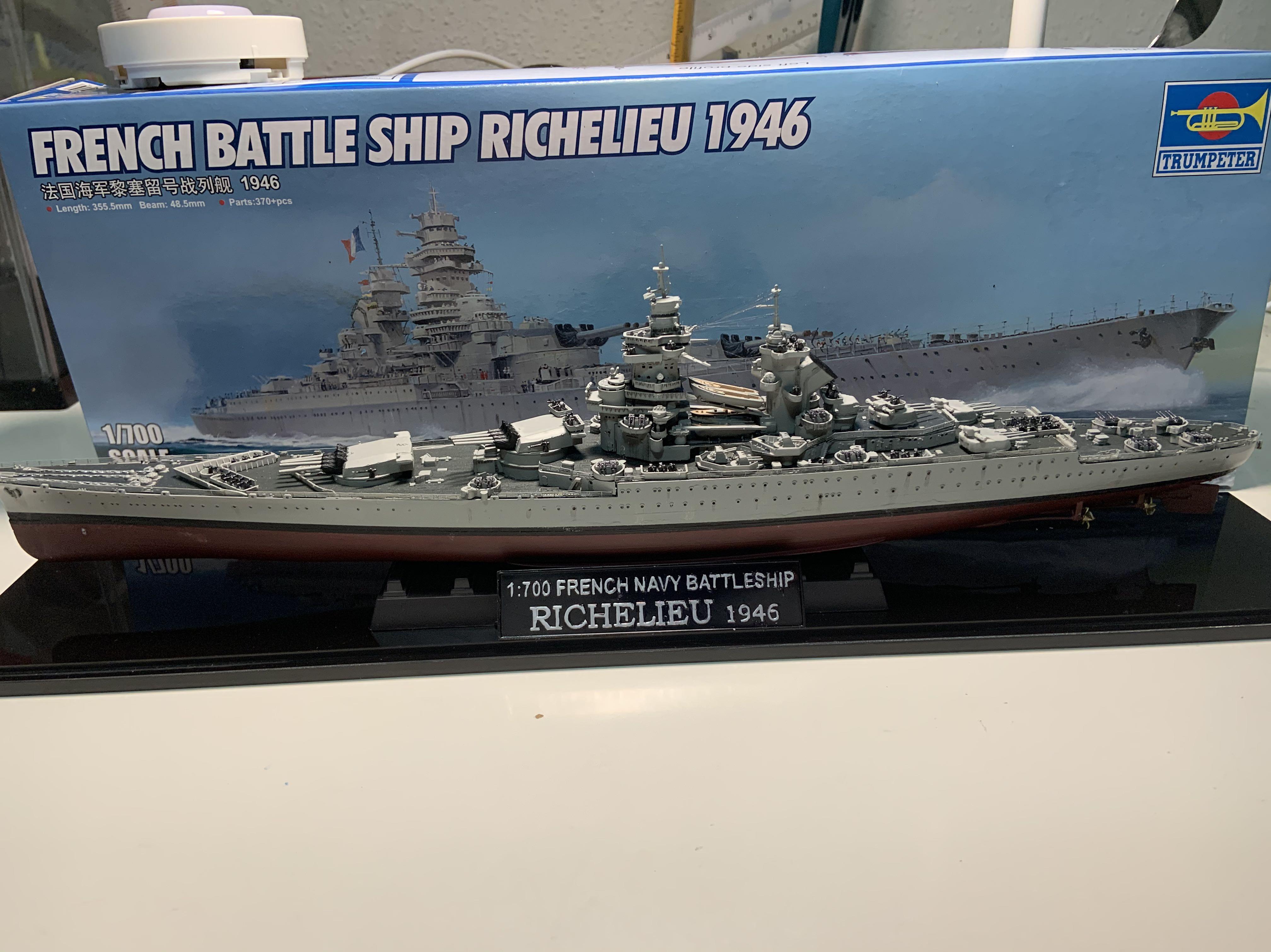 Trumpeter 1/700 05751 French Battleship Richelieu 1946 Model Kit for sale online 
