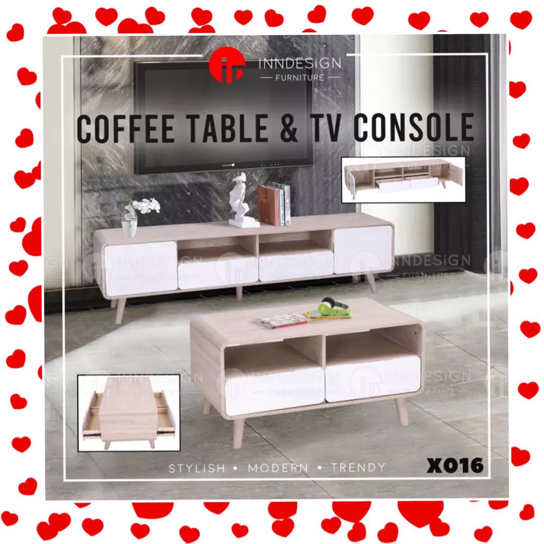 Tv console / coffee table / set available, Furniture & Home Living