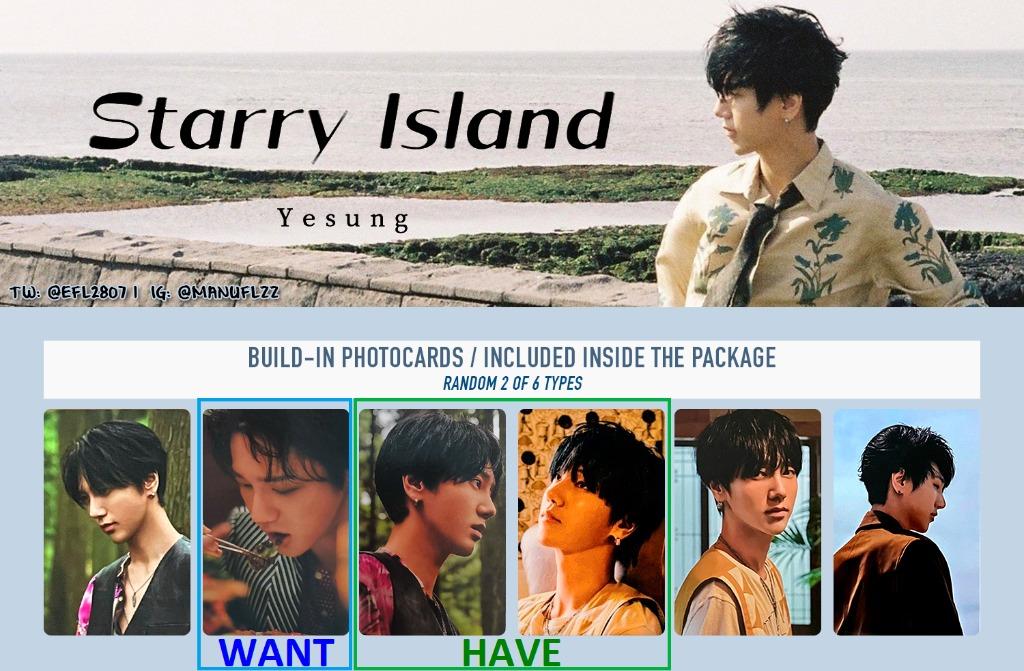WTT] Super Junior Yesung Starry Island Photocard PC, Hobbies