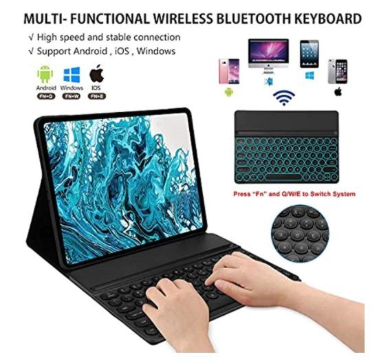 12729) iPad Pro 12.9 Case with Keyboard 5th Generation 2021,Keyboard Case for iPad Pro 12.9 4th