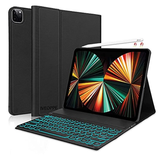 12729) iPad Pro 12.9 Case with Keyboard 5th Generation 2021,Keyboard Case for iPad Pro 12.9 4th