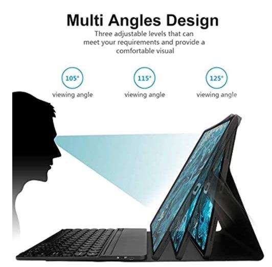 12729) iPad Pro 12.9 Case with Keyboard 5th Generation 2021,Keyboard Case for iPad Pro 12.9 4th