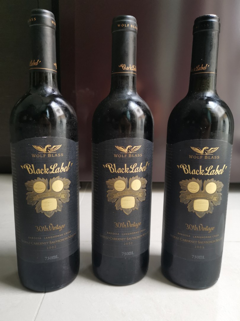 2002 Wolf Blass Black Label Shiraz Cabernet Sauvignon, Food ...