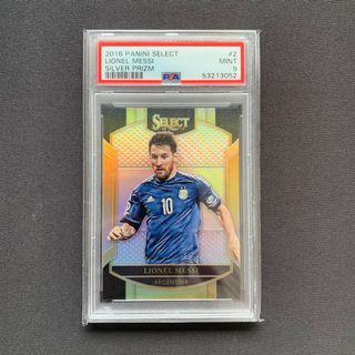 2016 Panini Select Lionel Messi Silver Prizm Freshly Graded PSA 9