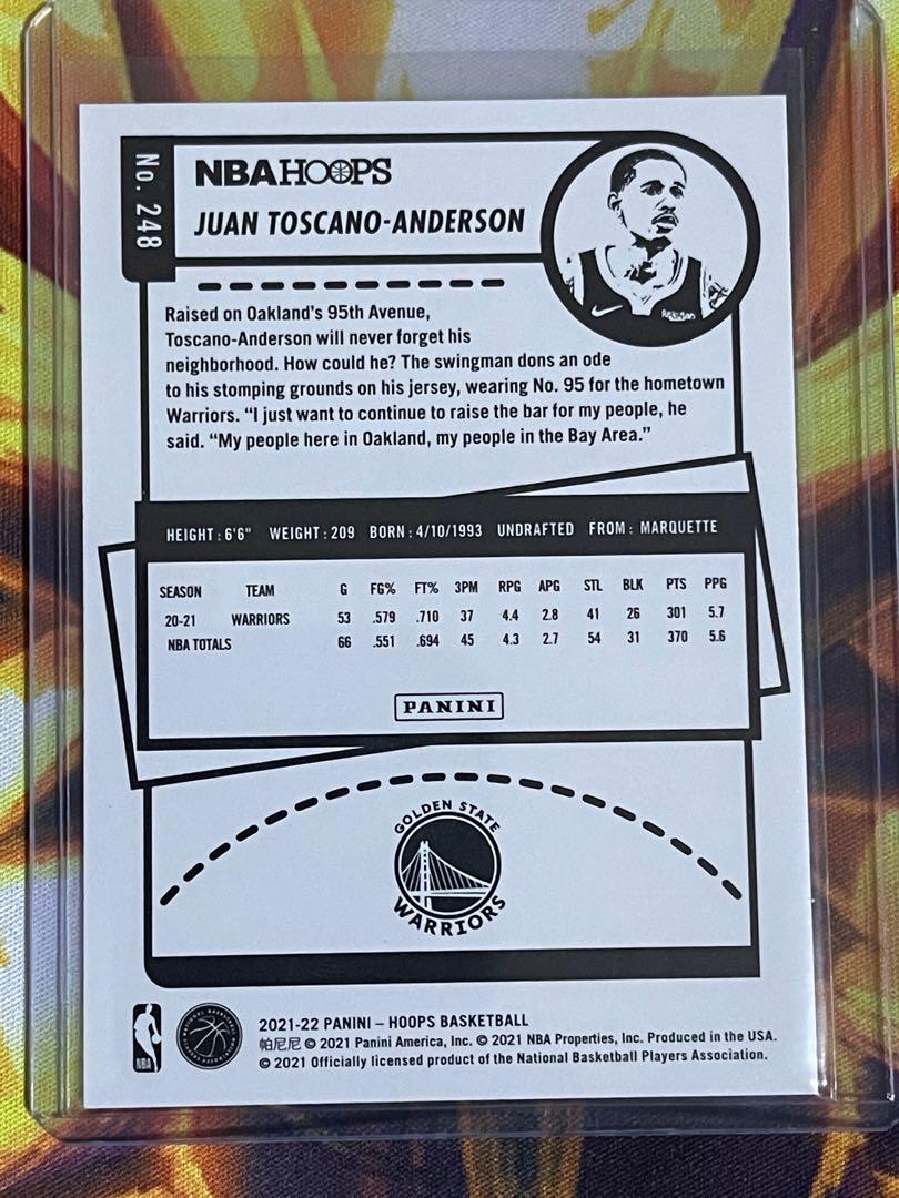  2022-23 Panini NBA Hoops #173 Juan Toscano-Anderson Los Angeles  Lakers Officially Licensed Basketball Card : Sports & Outdoors