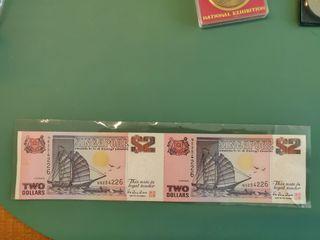 $2 Ship Series Uncut and same running no