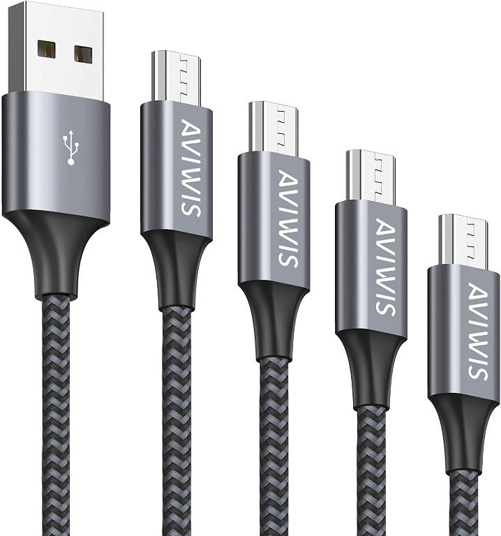 Micro USB to USB 2.0 Cable of 3m Nylon Fast Charging Cable for Huawei Android,Apple Smartphones Kindle Micro USB Cable Android