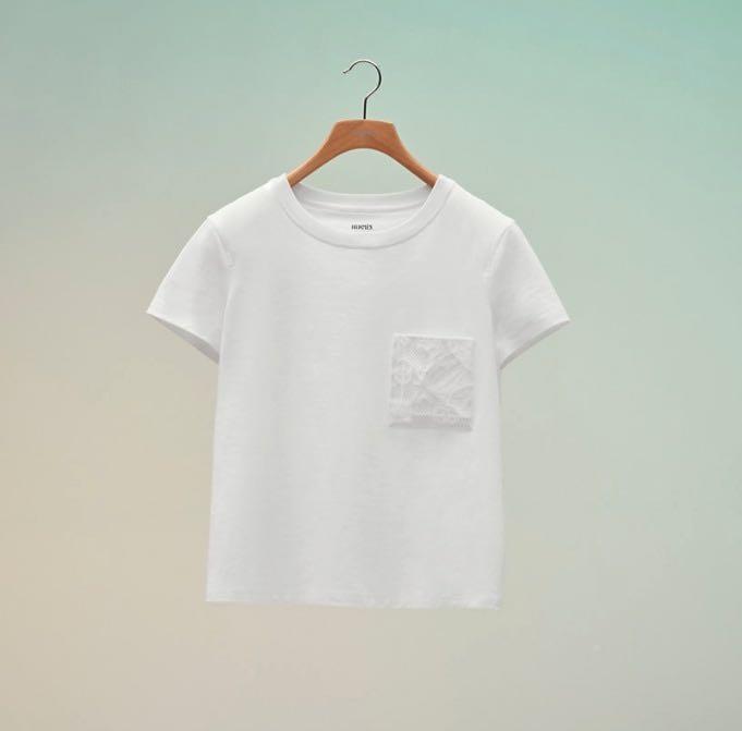 全新Hermes 愛馬仕白色T-shirt 口袋細節, 女裝, 上衣, 其他上衣- Carousell