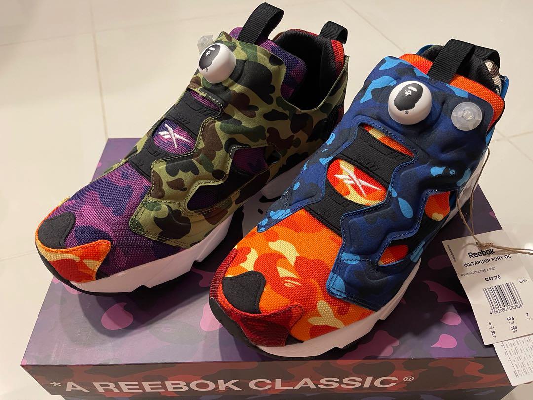 Reebok cheap instapump bape
