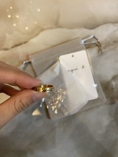 Agnes b two tone ring silver & rhodium femme 女裝雙色混色戒指64214533425794110