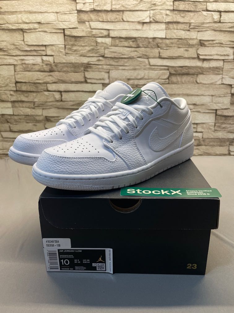 Air Jordan 1 Low Triple White, Women's Fashion, Footwear, Sneakers on  Carousell