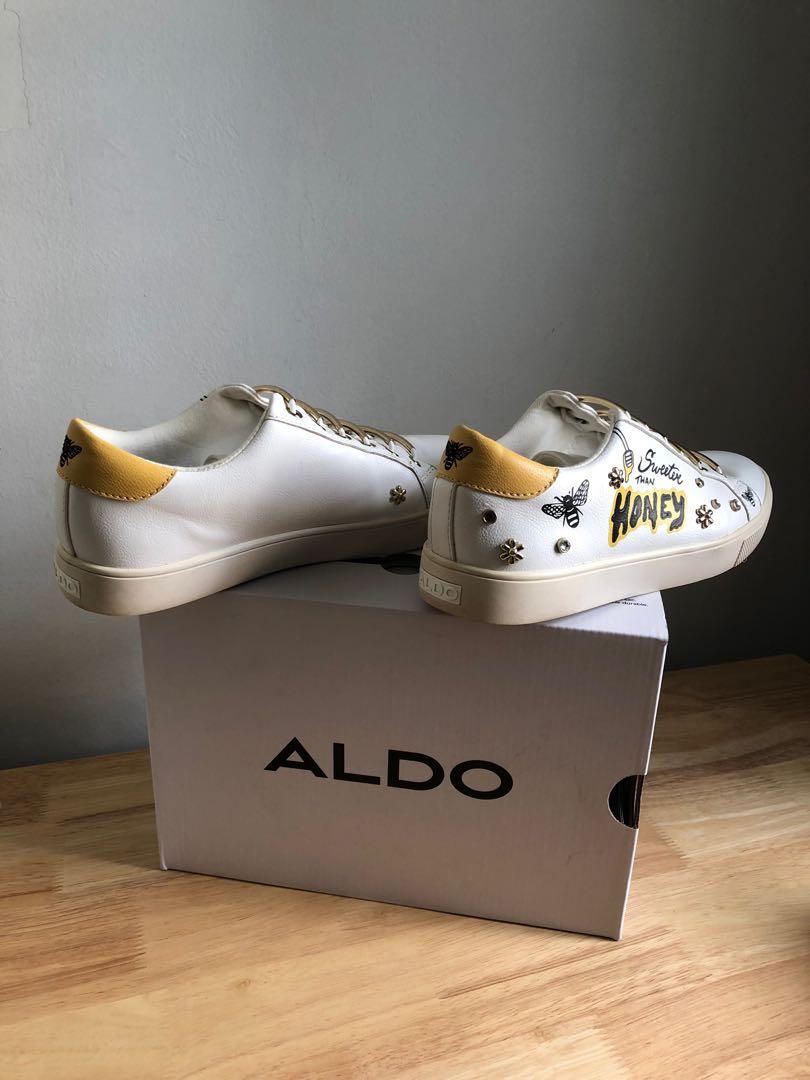 Aldo White Sweet Honey Sneakers Footwear No Shoelace