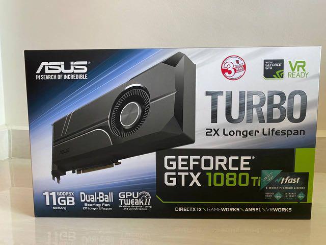 ASUS GEFORCE GTX 1080 TI TURBO 11GB Computers Tech Parts