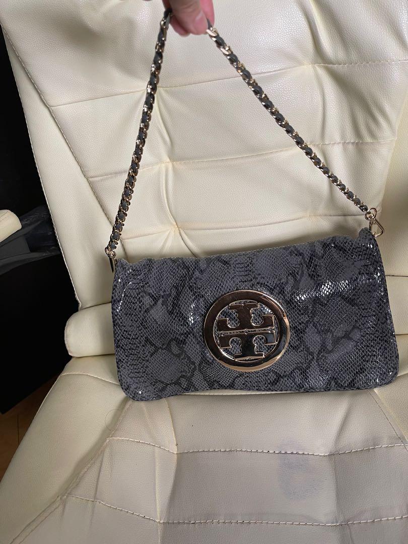 Authentic Tory Burch Snake skin - preloved, Luxury, Bags & Wallets on  Carousell