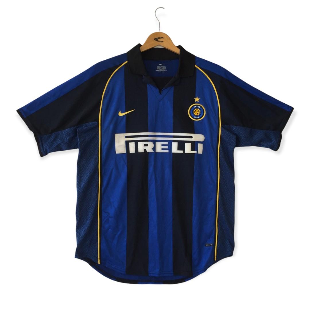 Authentic Vintage 2001 2002 Inter Milan Home Kit Jersey Men s
