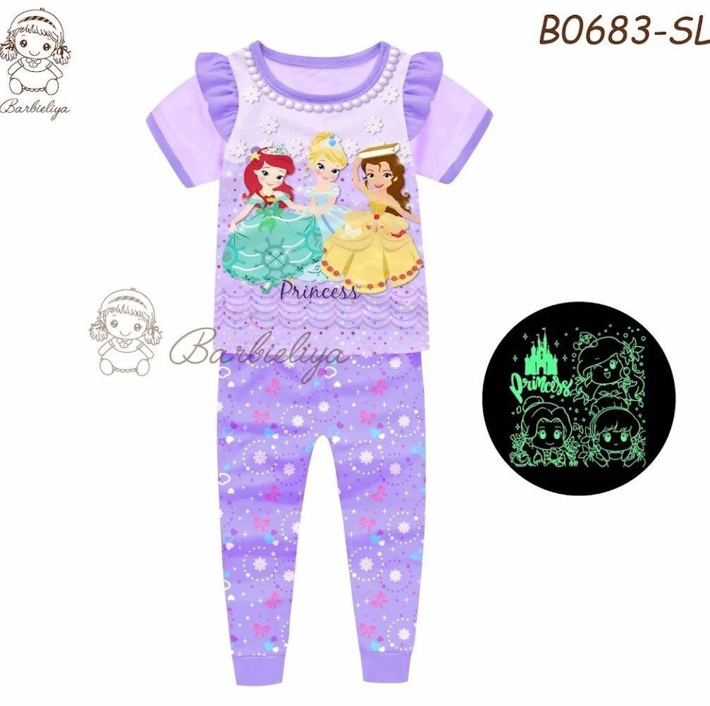 BARBIELIYA GLOW IN DARK PAJAMAS Size 3 12
