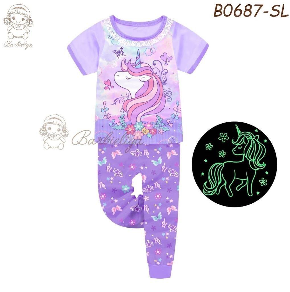BARBIELIYA GLOW IN DARK PAJAMAS Size 3 12