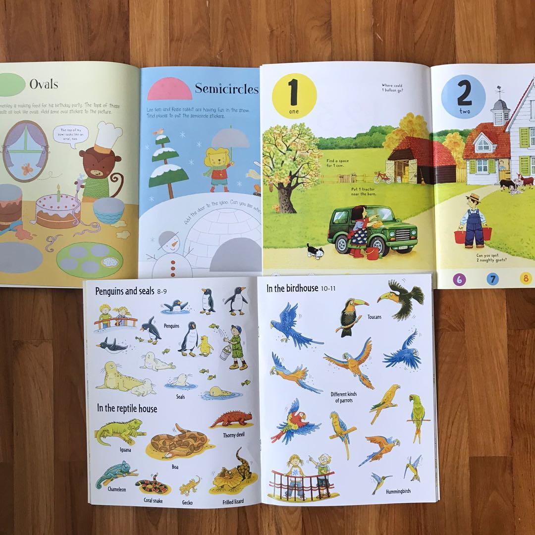 Brand new Osborne first sticker books for preschoolers nursery