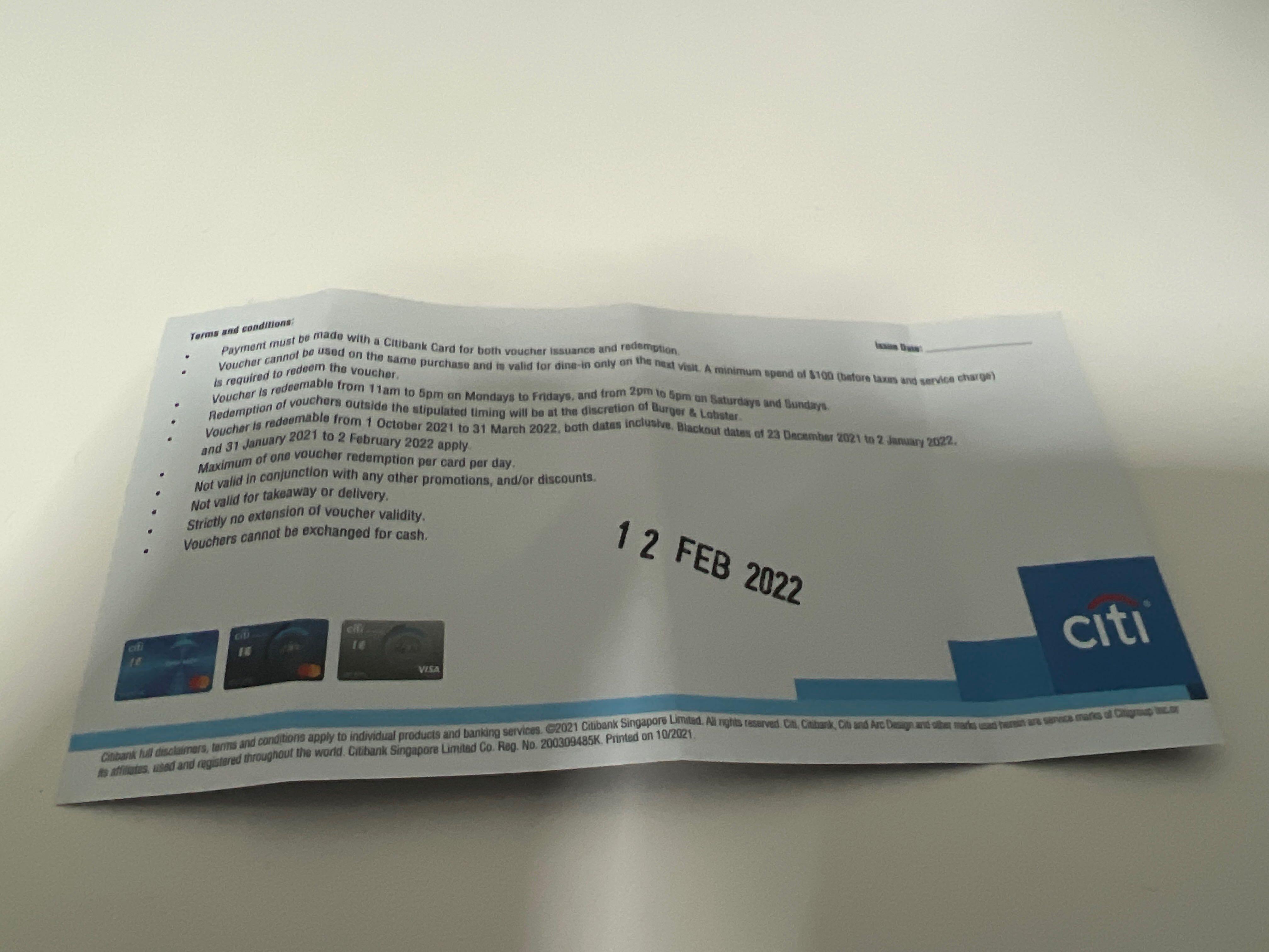 Burger and Lobster 10 Voucher, Tickets & Vouchers, Vouchers on Carousell