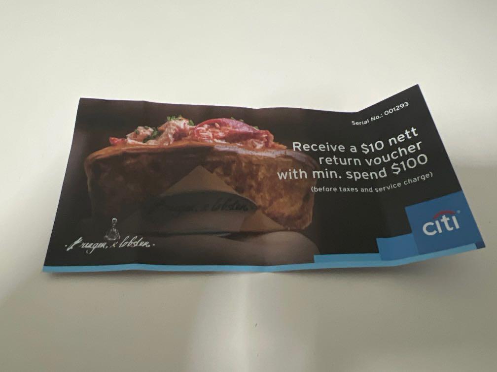 Burger and Lobster 10 Voucher, Tickets & Vouchers, Vouchers on Carousell