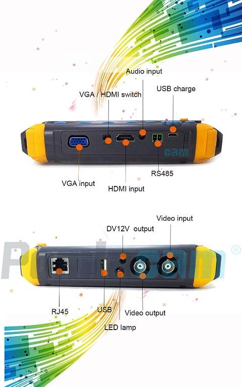 3.5 Inch LCD Monitor AHD TVI CVI Security Camera CCTV Tester PTZ Control UTP 