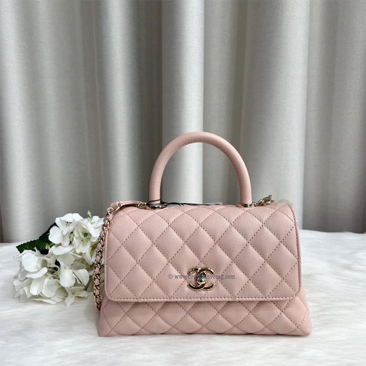 Chanel 21A Small Coco handle in Rose Clair Caviar LGHW, Luxury, Bags &  Wallets on Carousell