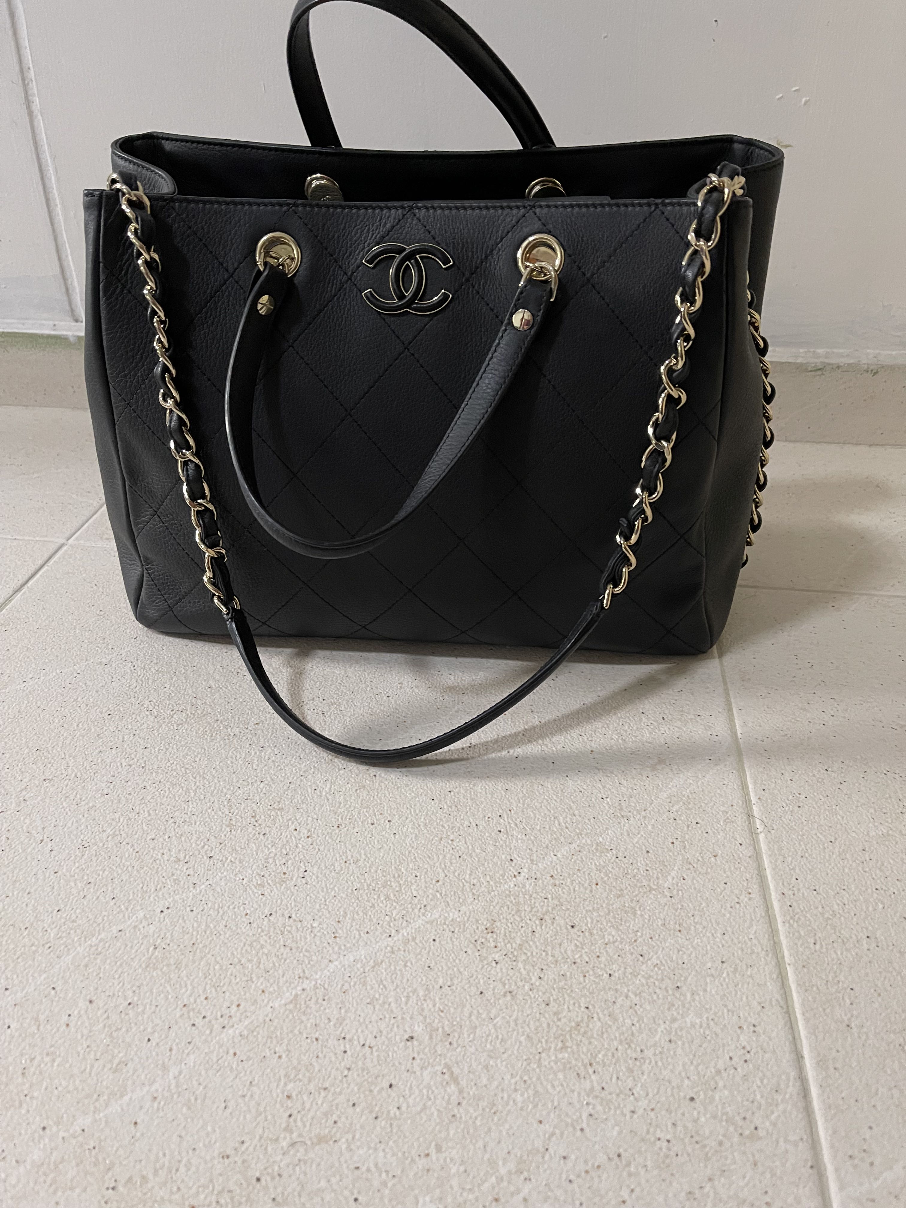 Chanel bullskin shopping discount bag