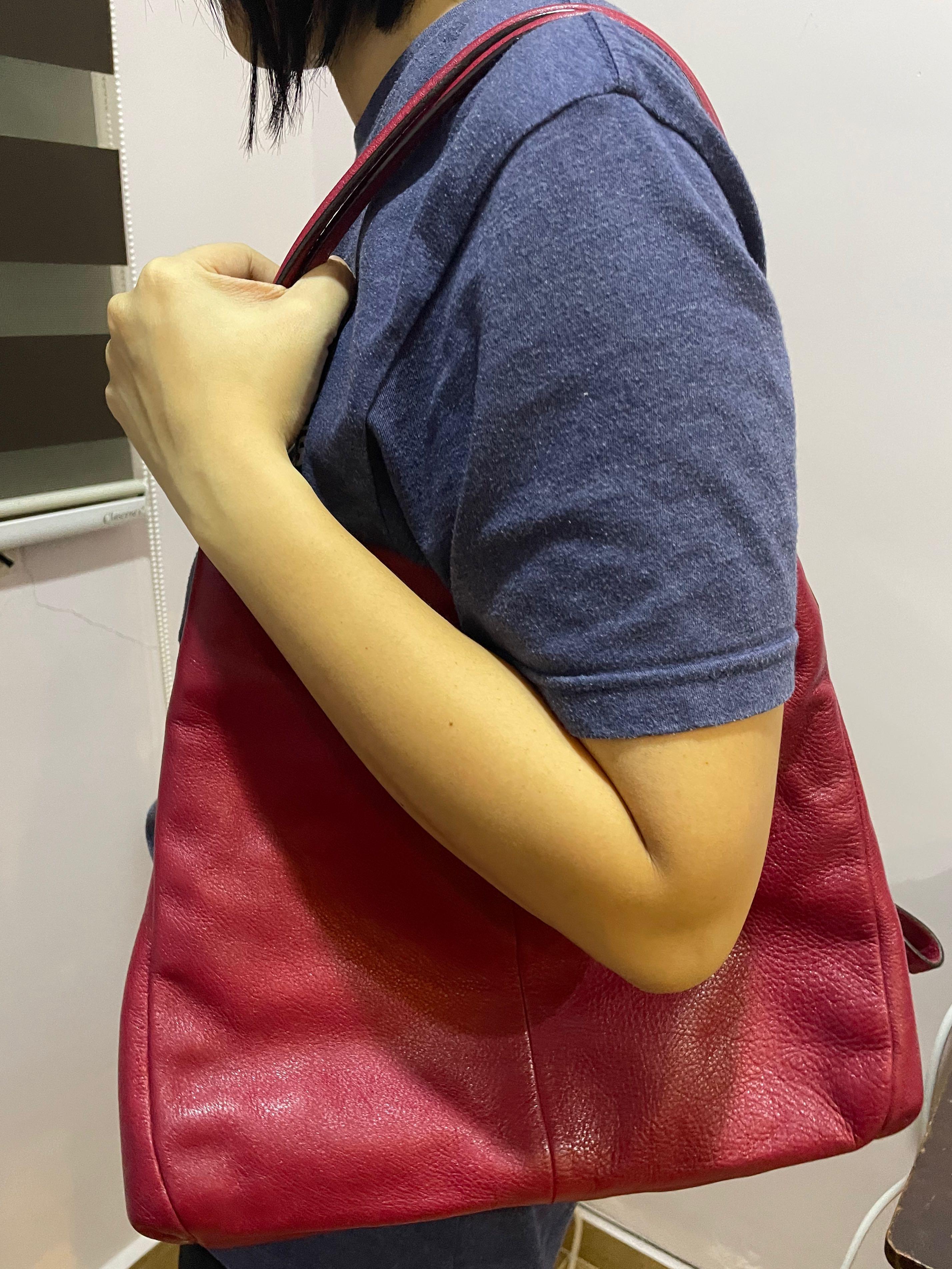 COACH 26224 Madison Phoebe Red Leather shoulder bag