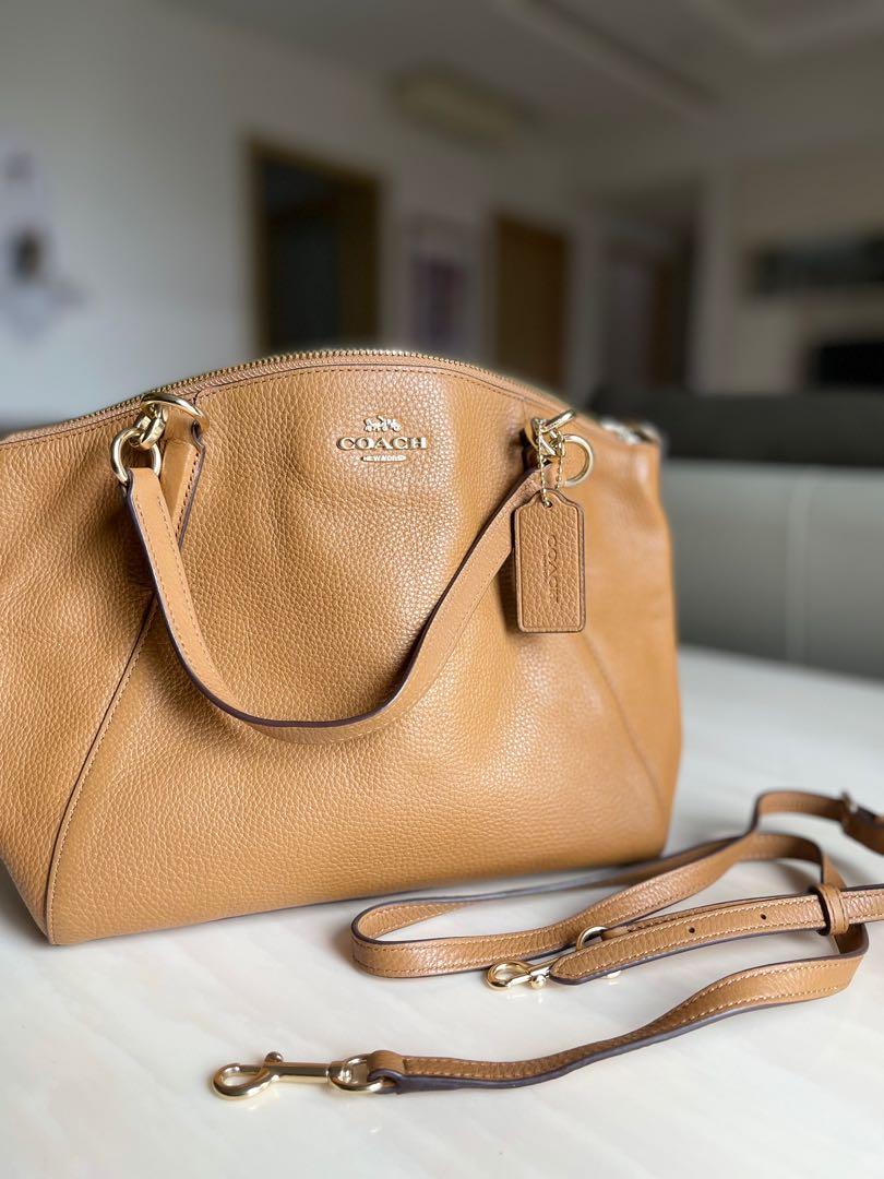 Coach tan cheap leather bag