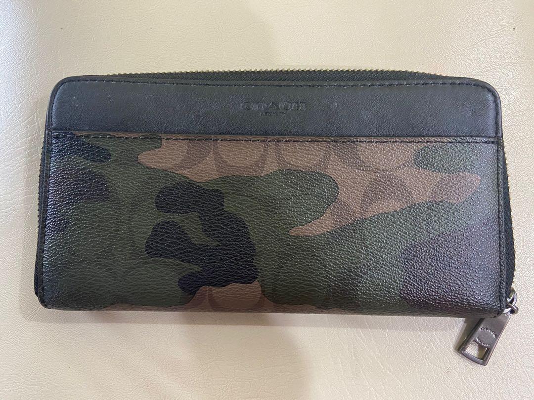 coach camouflage wallets